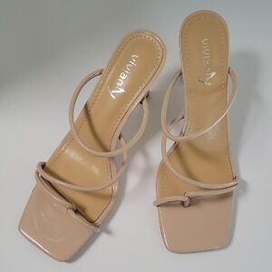 Viviana Beige Strappy Heels